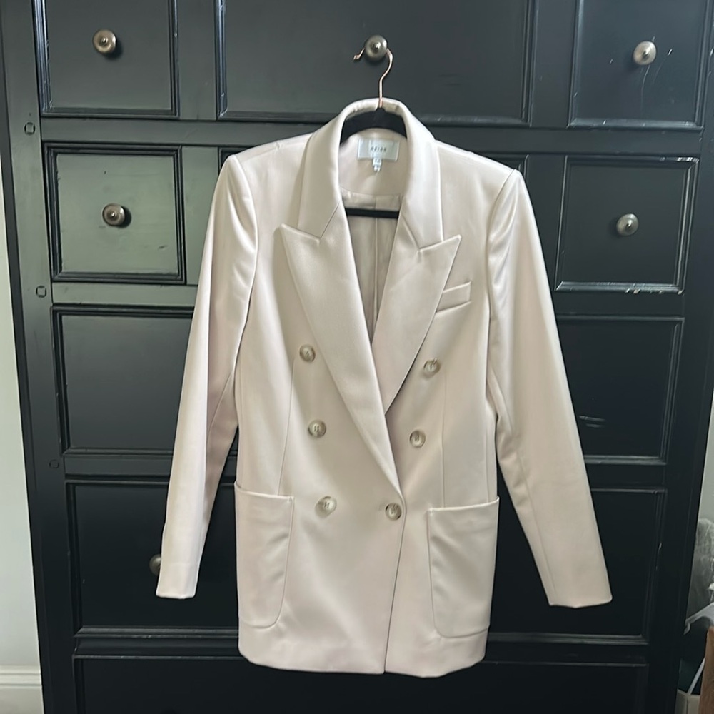 Reiss Alyx Wool Blend Double Breasted Blazer Size 6